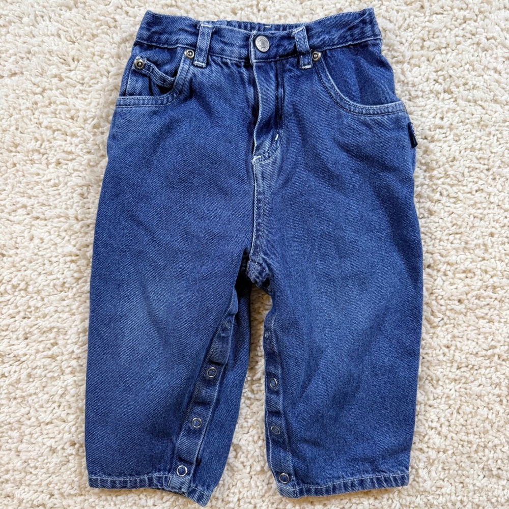 Vintage Carters Blue Denim Jeans 18-24M Cotton Classic Y2K